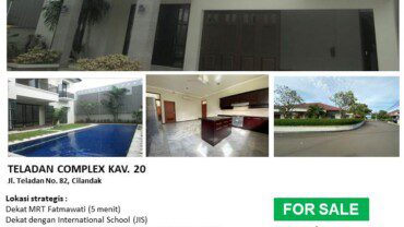 For sale NJOP/COVID price lux house Fatmawati-Cilandak, walking distance to MRT